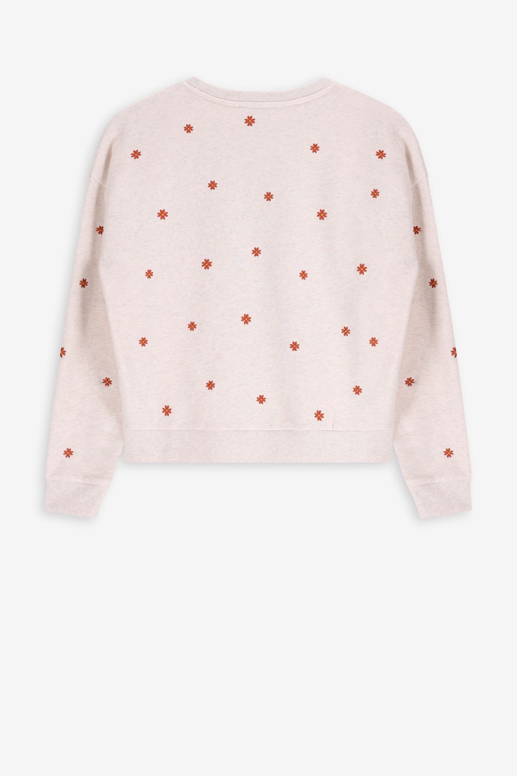 Beige sweater met embroidery
