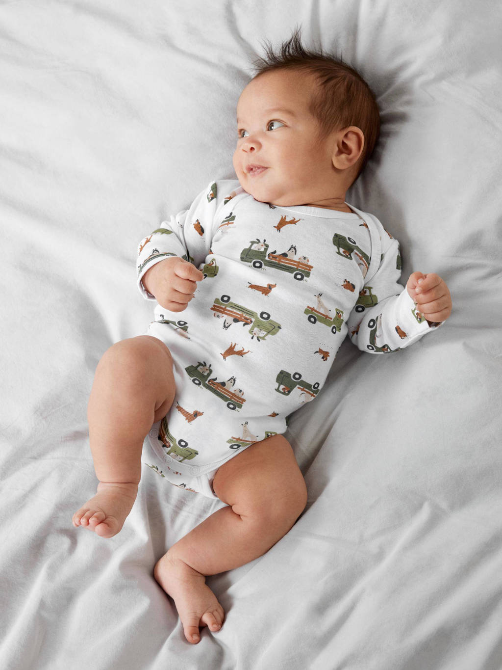 NAME IT rompr NBMBODY met all over print - set van 2 wit/groen
