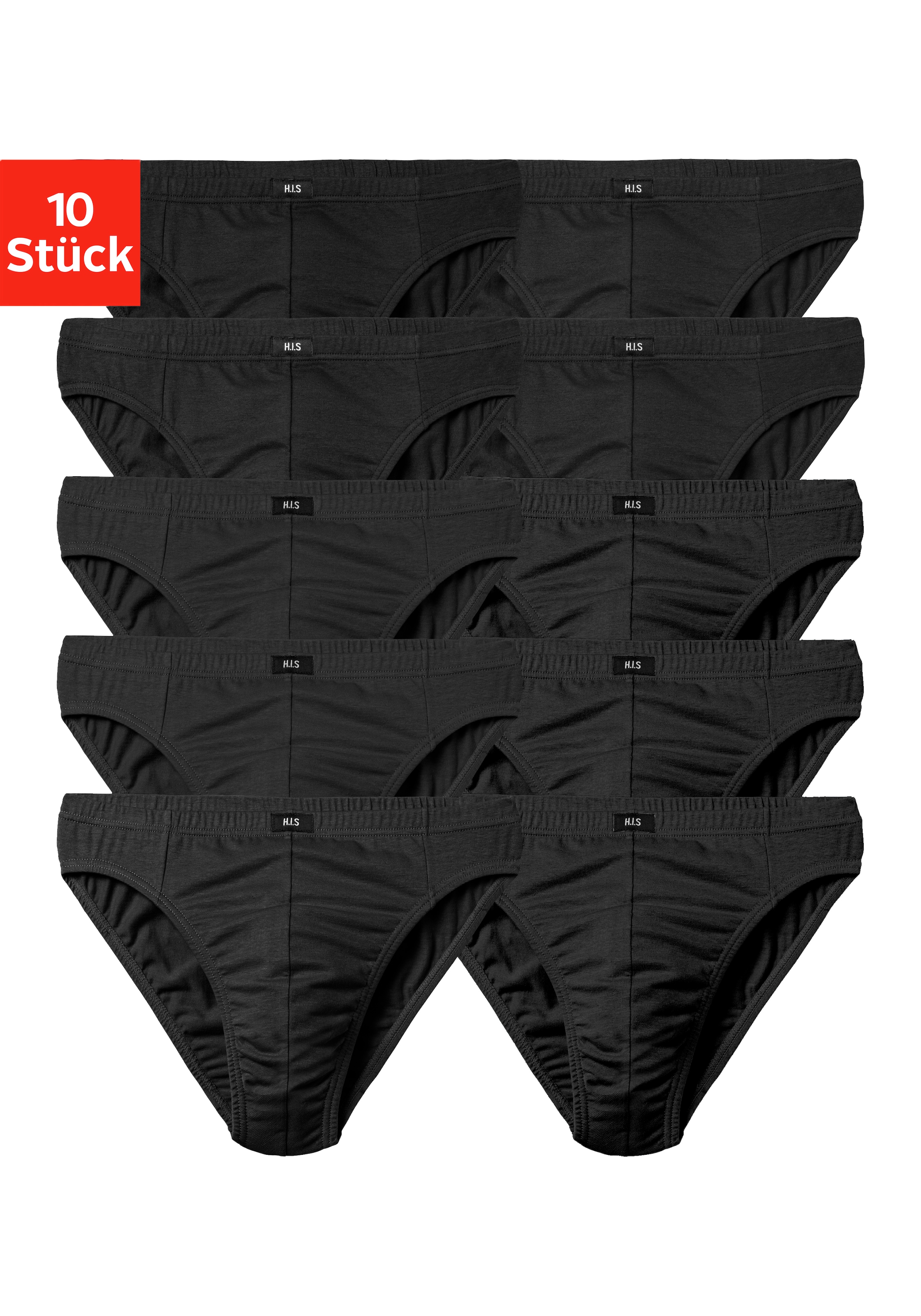 H.I.S Slip »Männer Unterhose« Packung, 10 Stk. tlg., in Unifarben