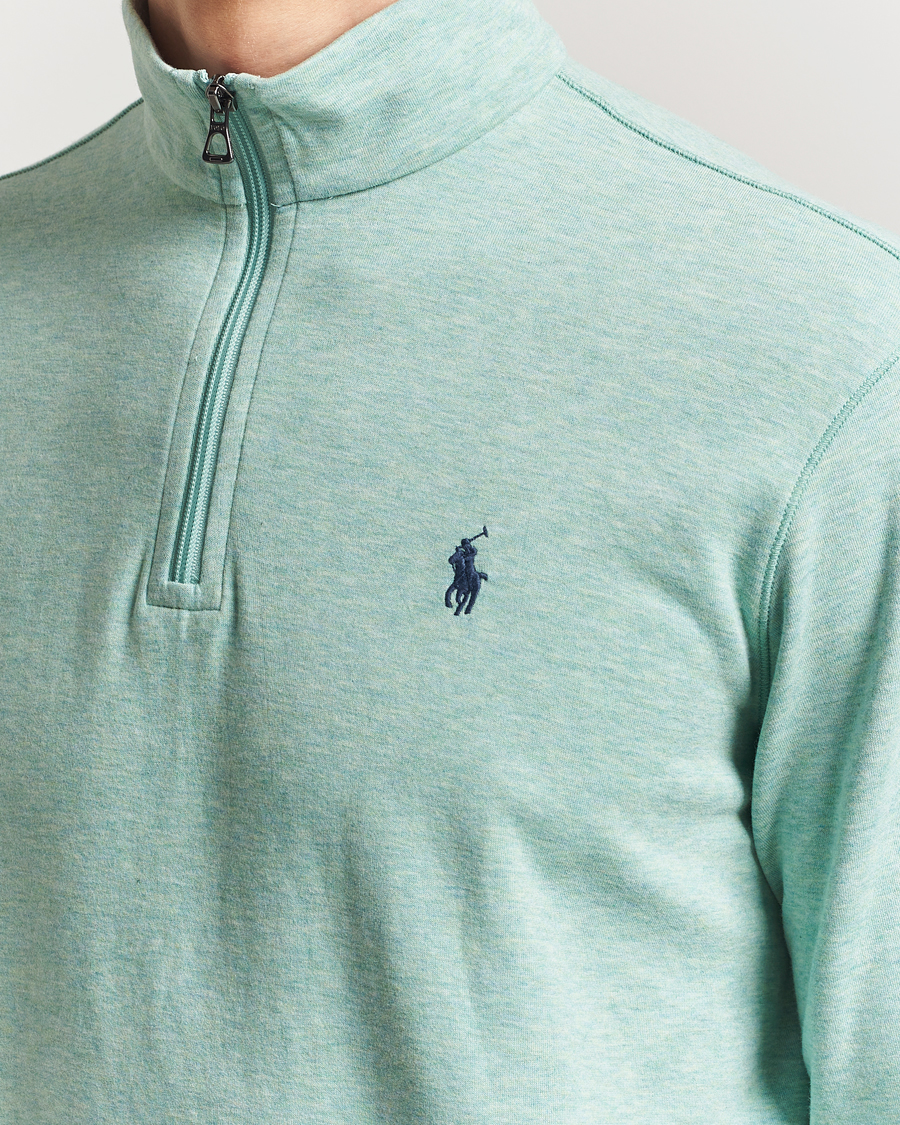 Polo Ralph Lauren Tech Double Knit Half Zip Celadon Heather