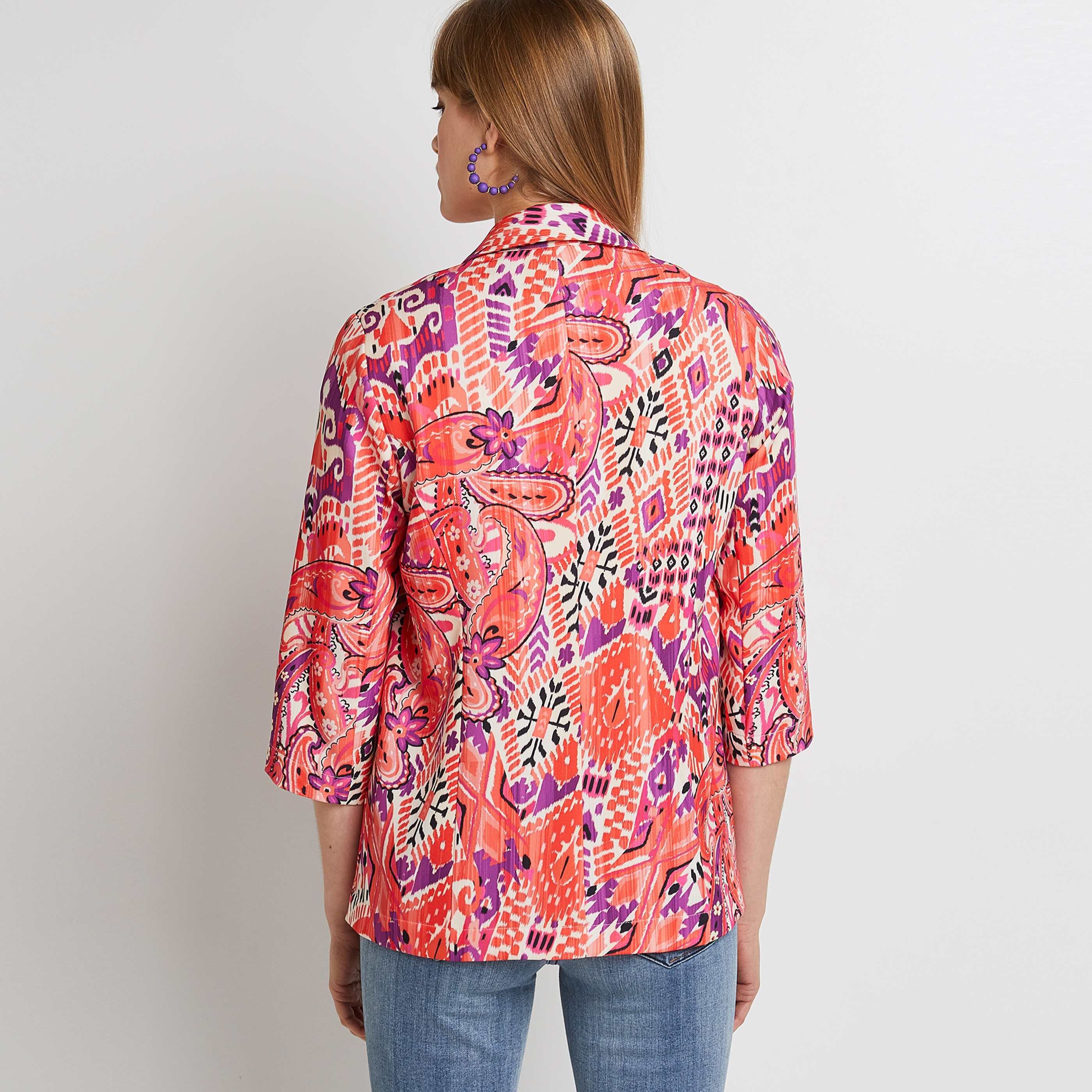 Veste fluide femme - ORANGE
