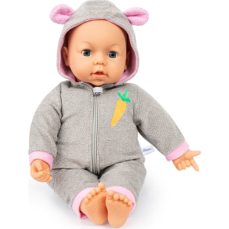 Mami Baby grå dukke heldragt 42-46 cm