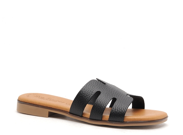 Eva frutos mules et sabots plats femme 3076 noir