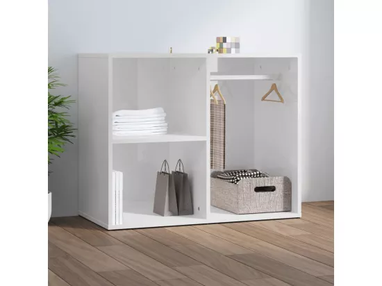 Armoire de dressing Blanc brillant 80x40x65cm Bois d'ingénierie