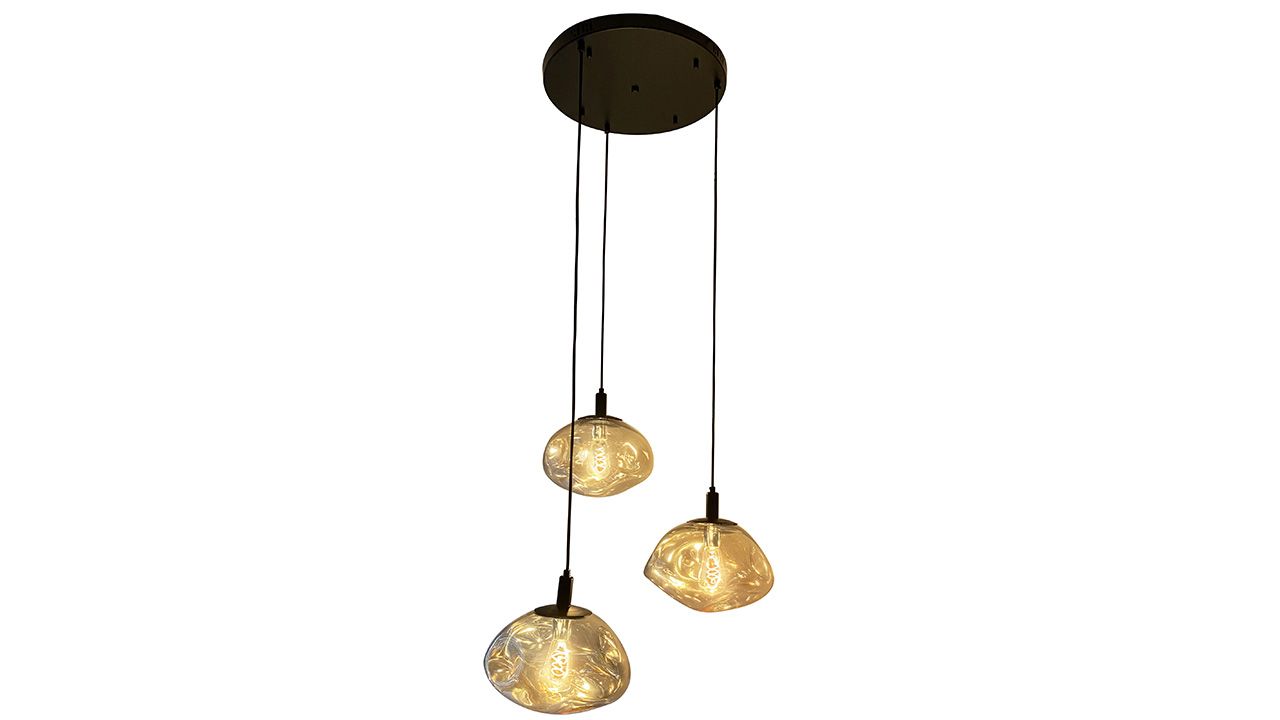 Hanglamp 3-lichts rond  Amber  Melt B45 x D45 cm