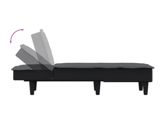 Prolenta Premium - Chaise longue gris foncé tissu