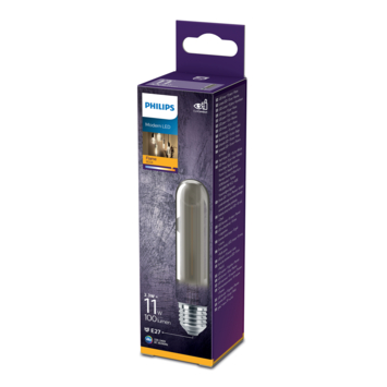 Philips LED buislamp E27 11W filament smoky niet dimbaar