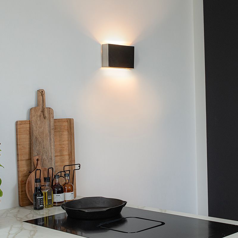 Moderne wandlamp staal 2-lichts - Otan