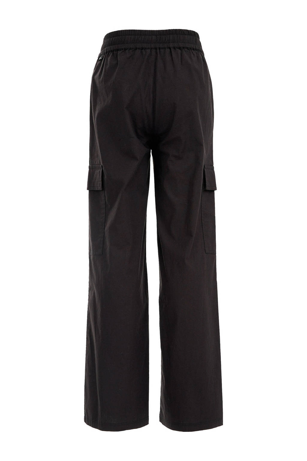WE Fashion wide leg cargobroek zwart