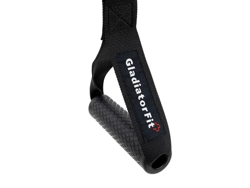 Gladiatorfit Gepolsterte Zuggriffe aus Gummi 2er-Pack Gummi-Gewichthebergriff