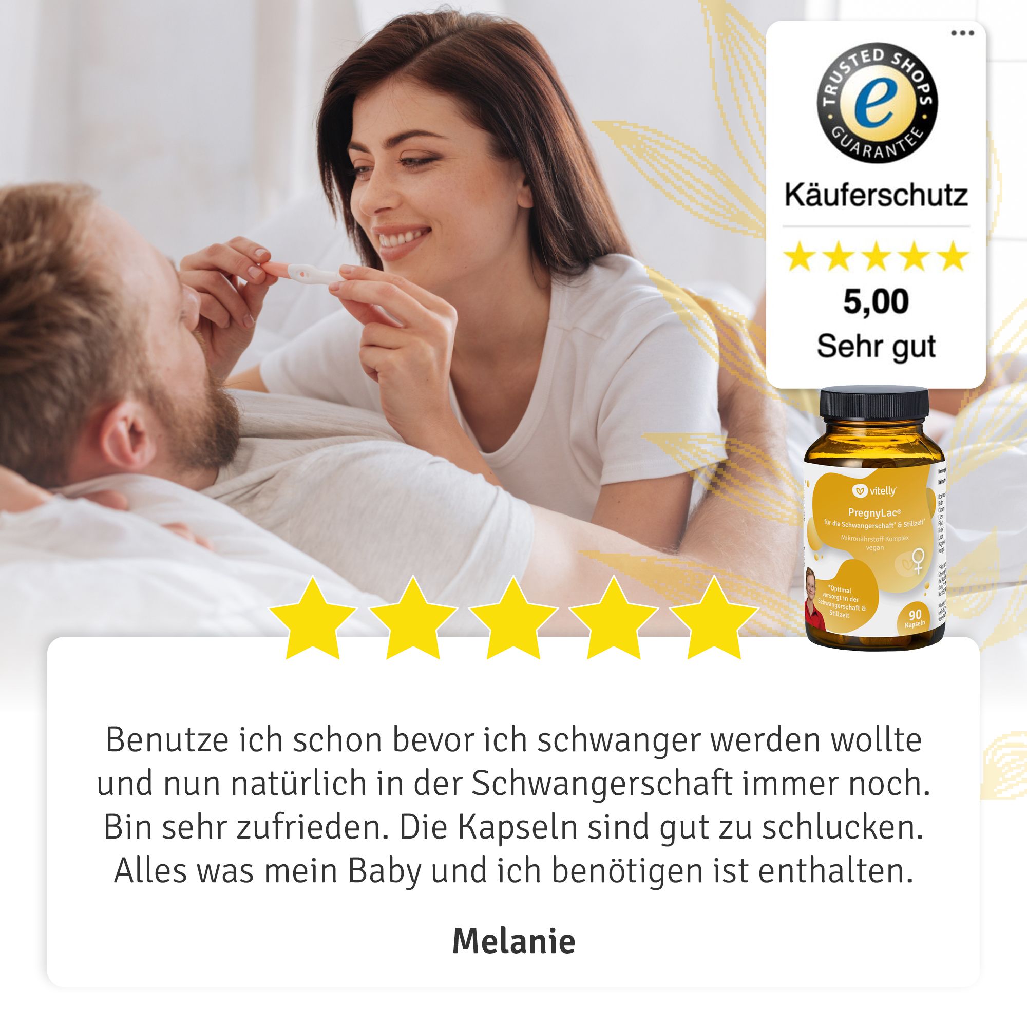 vitelly PregnyLac – Schwangerschafts Vitamine für 3 Monate