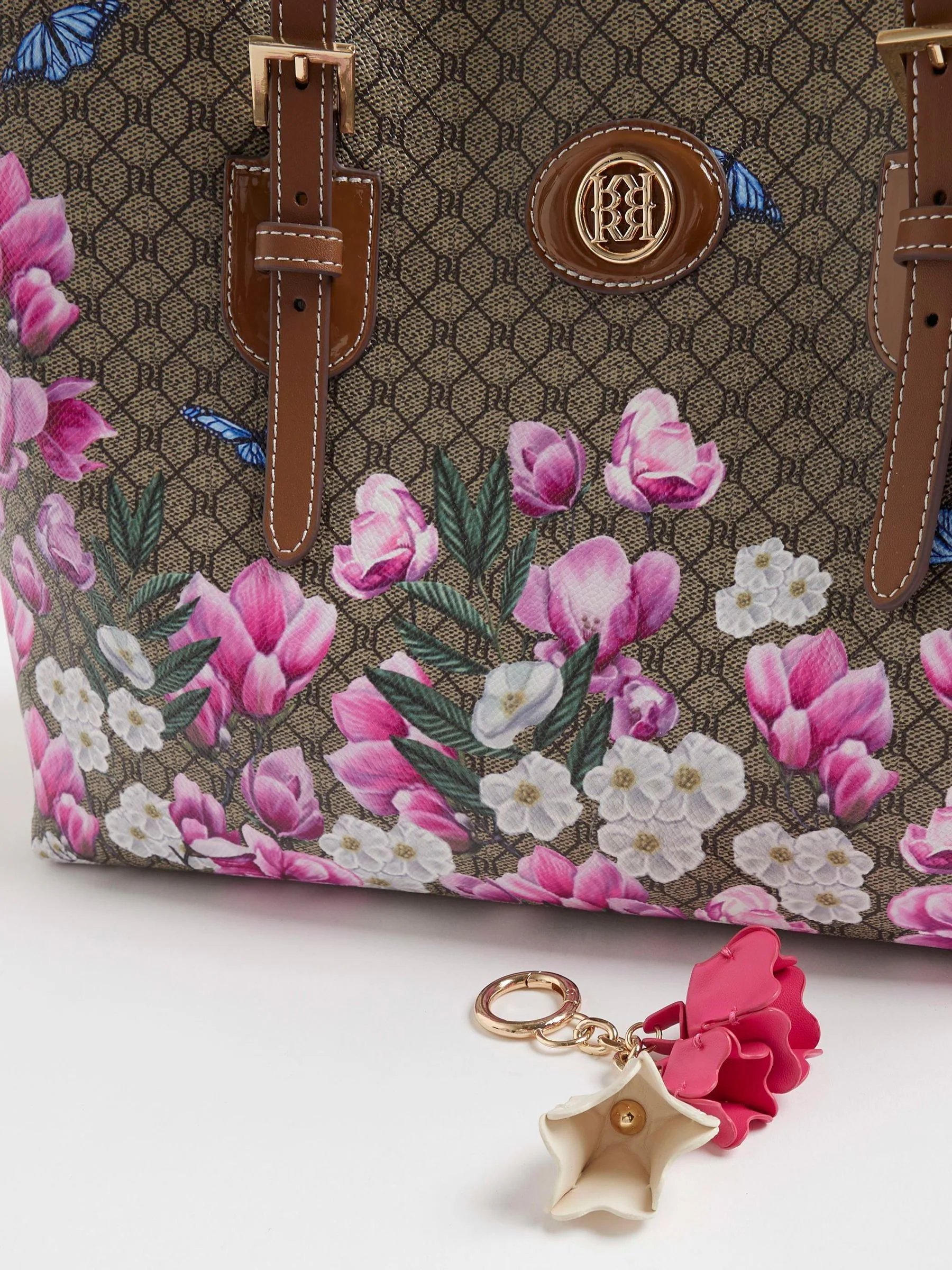 River Island Morgan Collab Bloemen Gesp Shopper