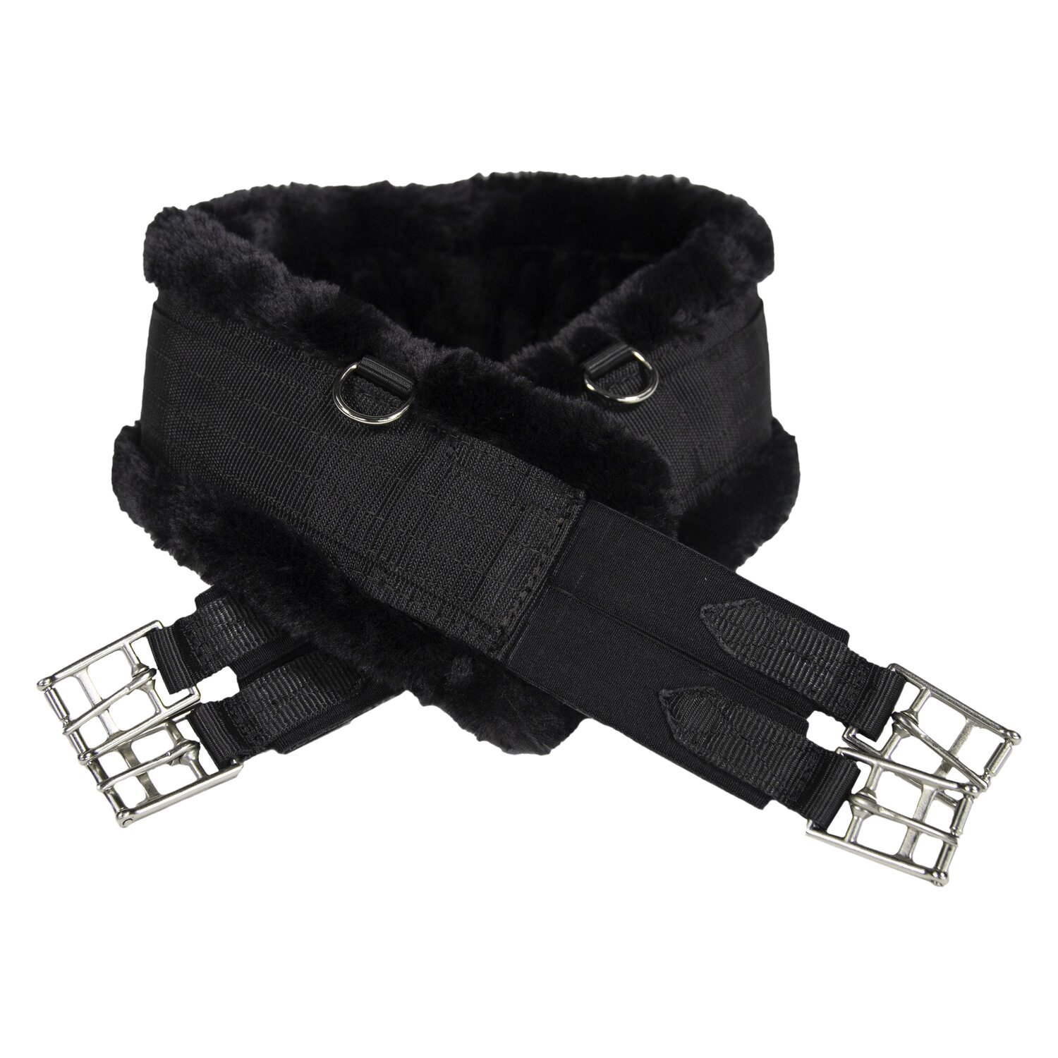 KENTUCKY Lammfell-Sattelgurt - black/black