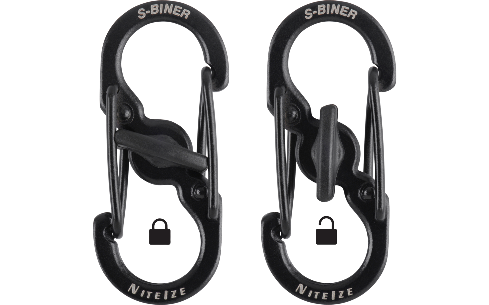 Nite Ize S-Biner MicroLock - silber, 2 St.