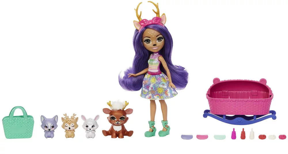 ENCHANTIMALS -MEILLEURS AMIS DES BEBES 15 CM -  POUPEE  DANESSA DEER ET SPRINI