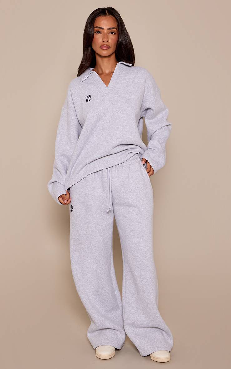 Gris Cendré Jogging Petite PLT À Cordon De Serrage Et Jambes Larges