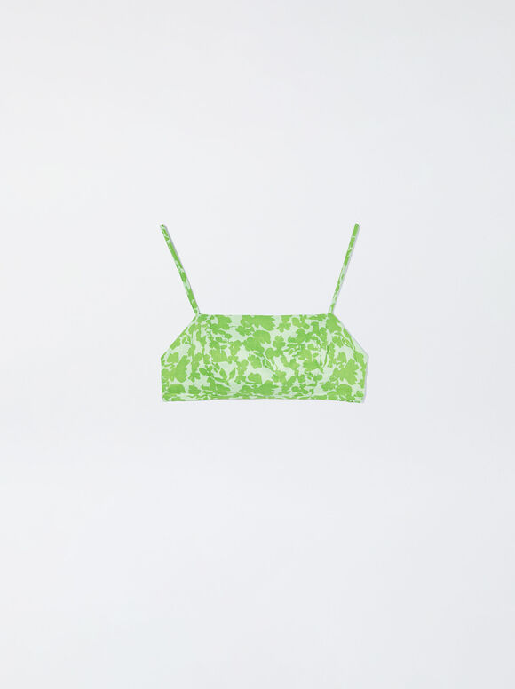 Blusa de linho estampada - Verde