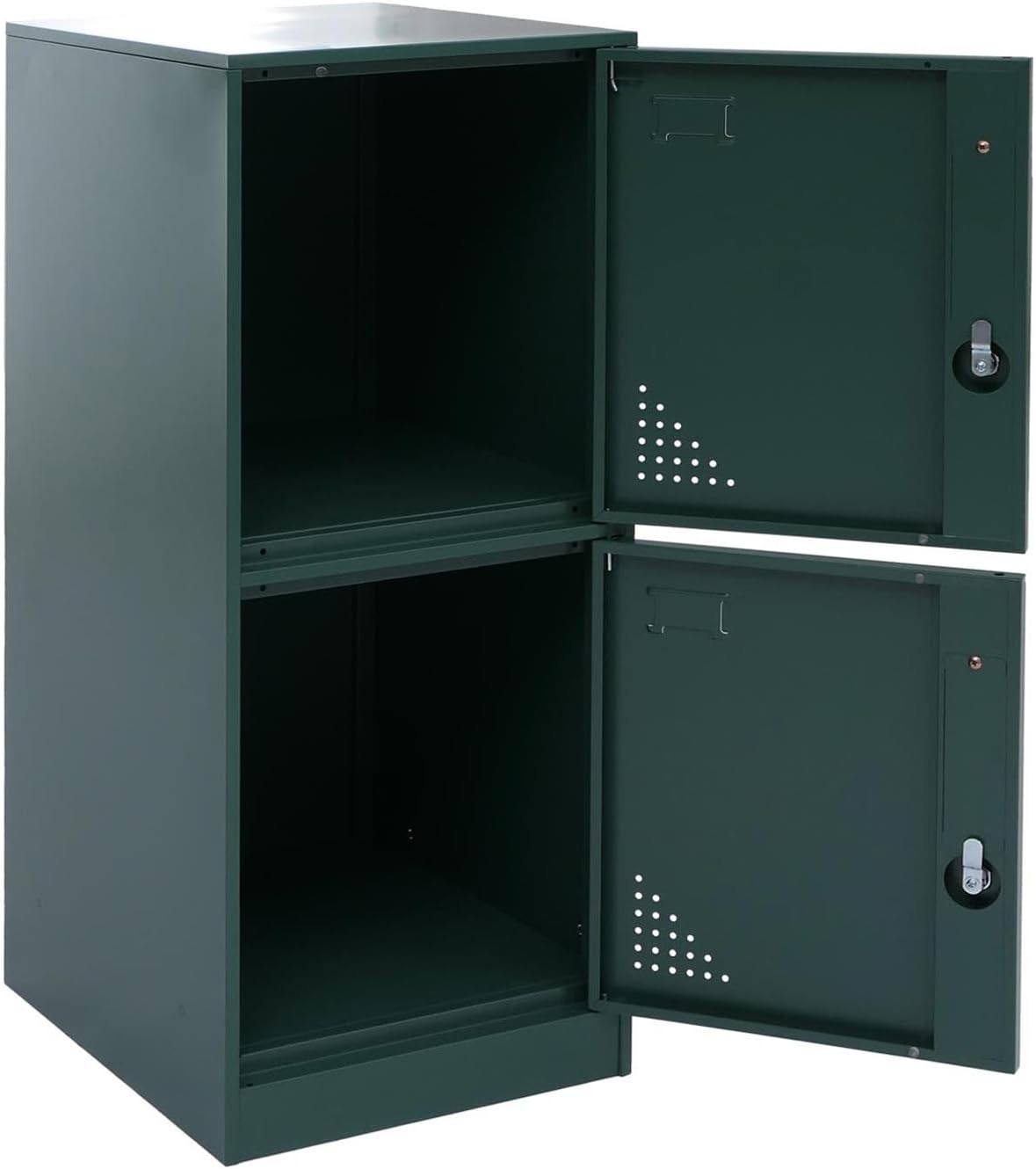 Mendler Spind HWC-P63, Schließfach Wertfachschrank Schließfachschrank 2 Türen, 90x38x45cm Stahl - grün