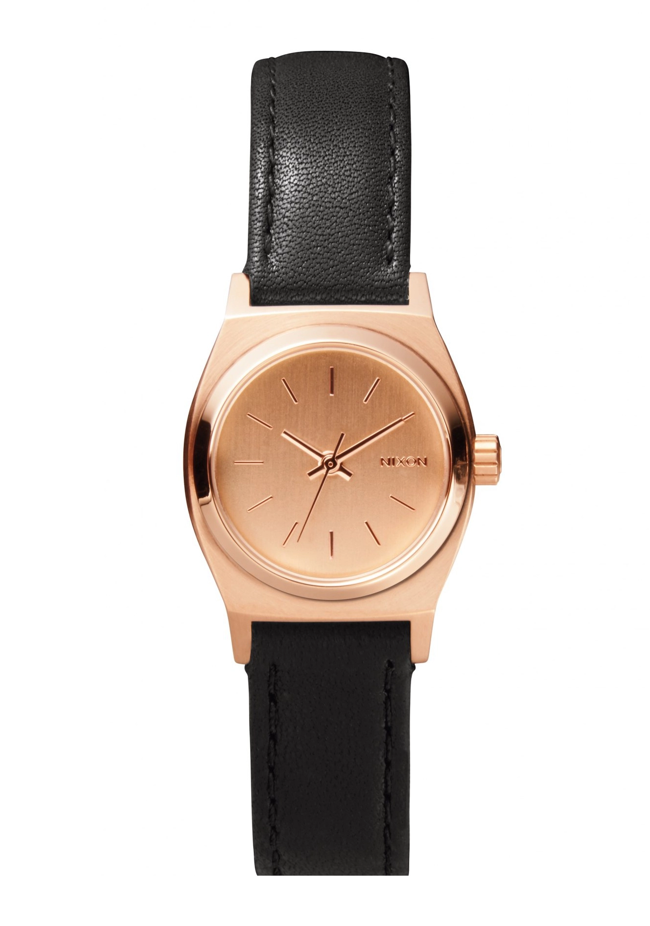 Nixon The Small Time Teller Leather All Rose Gold / Black