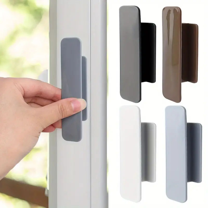 (2er Set) 11cm Schrankgriff Selbstklebender Möbelgriff Halte Griff für Kommoden / Schränke / Schubladen / Türen - Weiss