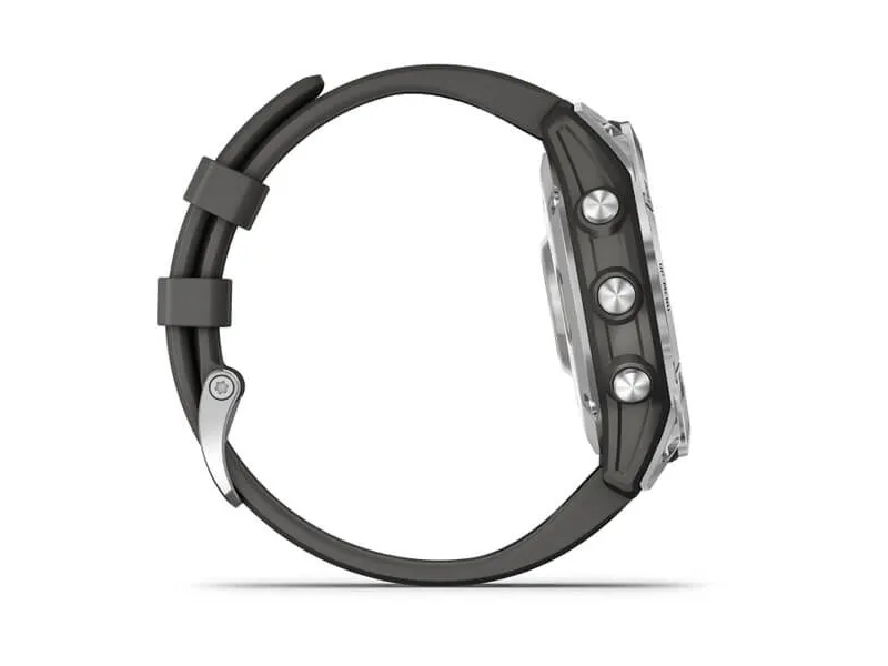 Garmin fenix 7 - 47 mm - sølv - sportsur med bånd - silikone - grafit - håndledsstørrelse: 125-208 mm - display 1.3