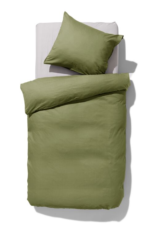 housse de couette percale 140x200/220 vert armée