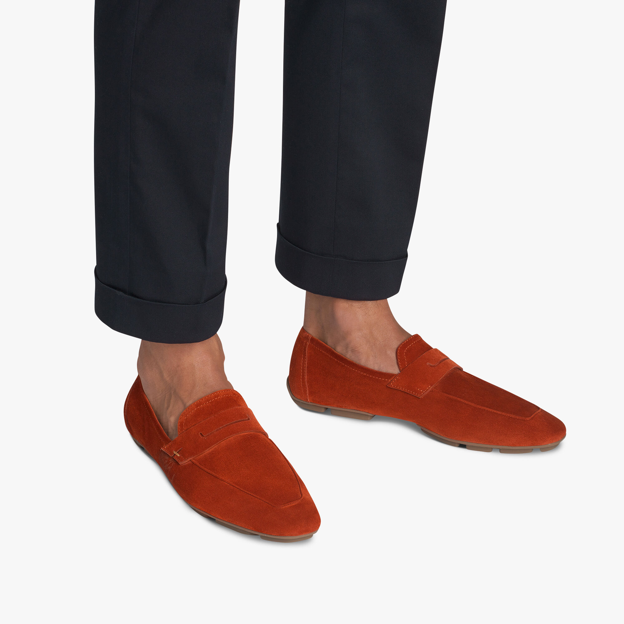 Mocassin Lorenzo Drive En Cuir Camoscio Scritto