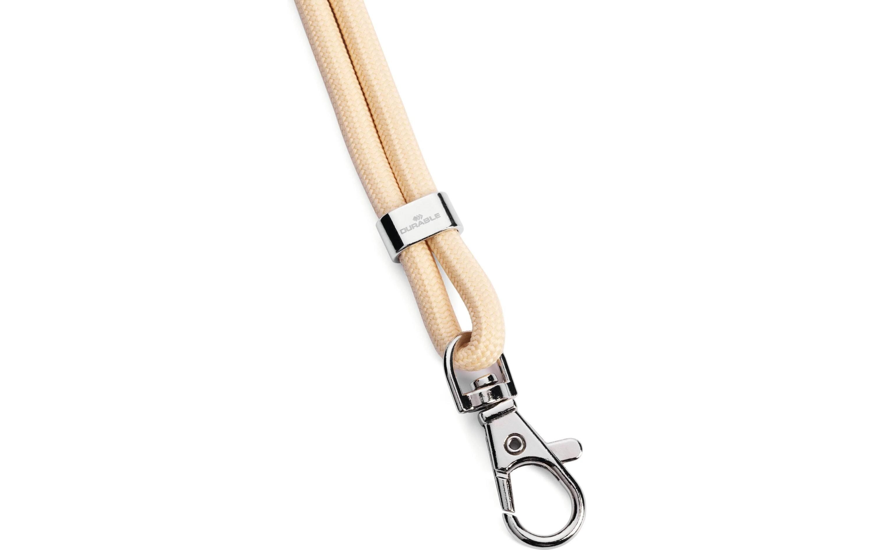 Textilband rPET mit Karabineer 10 Stück, BeigeDurable 824116 Auweishülle Zubehör Namensschild-Umhängeband 1 Stück(e)