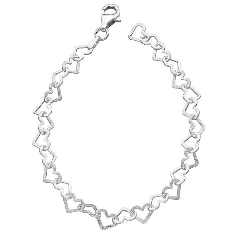 Bracelet coeur en argent 925/1000