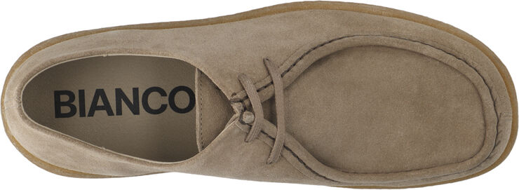 Bianco BIAASHER Moc Toe Lace Up Shoe Suede Sand