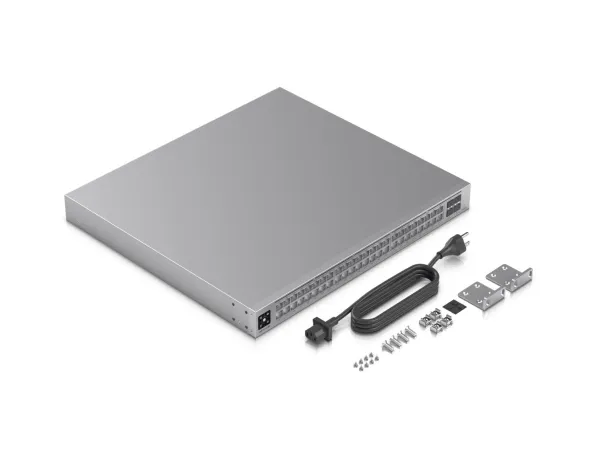 Ubiquiti UniFi Pro Max 48 PoE - Switch - L3 - Administreret - 16 x 1/2.5G (8 PoE , 8 PoE  )   32 x 10/100/1000 (24 PoE , 8 PoE  )   4 x 10 Gigabit SFP  - monterbar på stativ - PoE   (720 W)