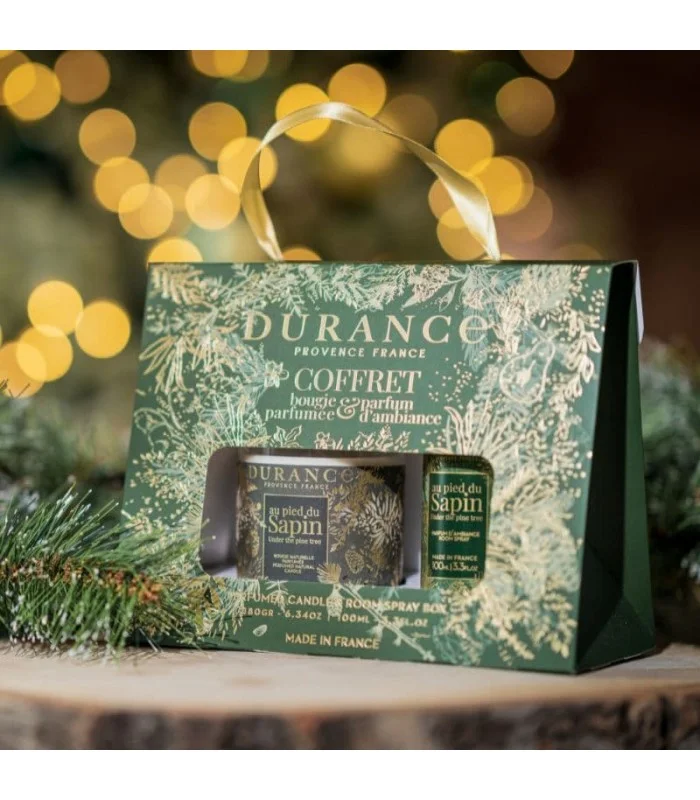 Coffret Bougie et Parfum d'Ambiance Au Pied du Sapin 100 ml /180 gr