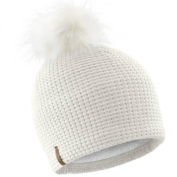 Bonnet ski LE DRAPO BONNET LEONIE MERINOS BLANC CREME