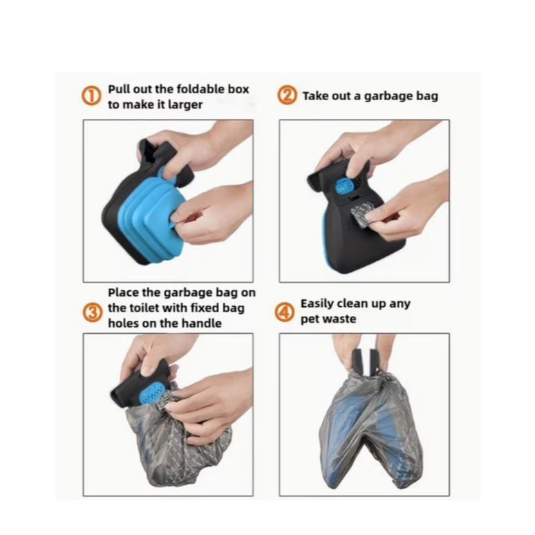 (6 Rollen à 10 Beutel) Ø3x6cm Kot Beutel Rollen für Hundekot Greifer Beutel Spender Poop Bag Kot Sammler - Grau