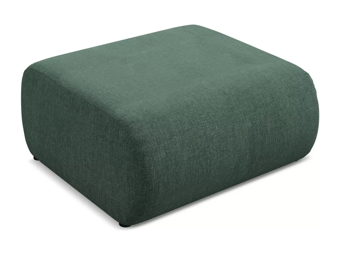 Pouf en tissu chenille - vert - EKAHI
