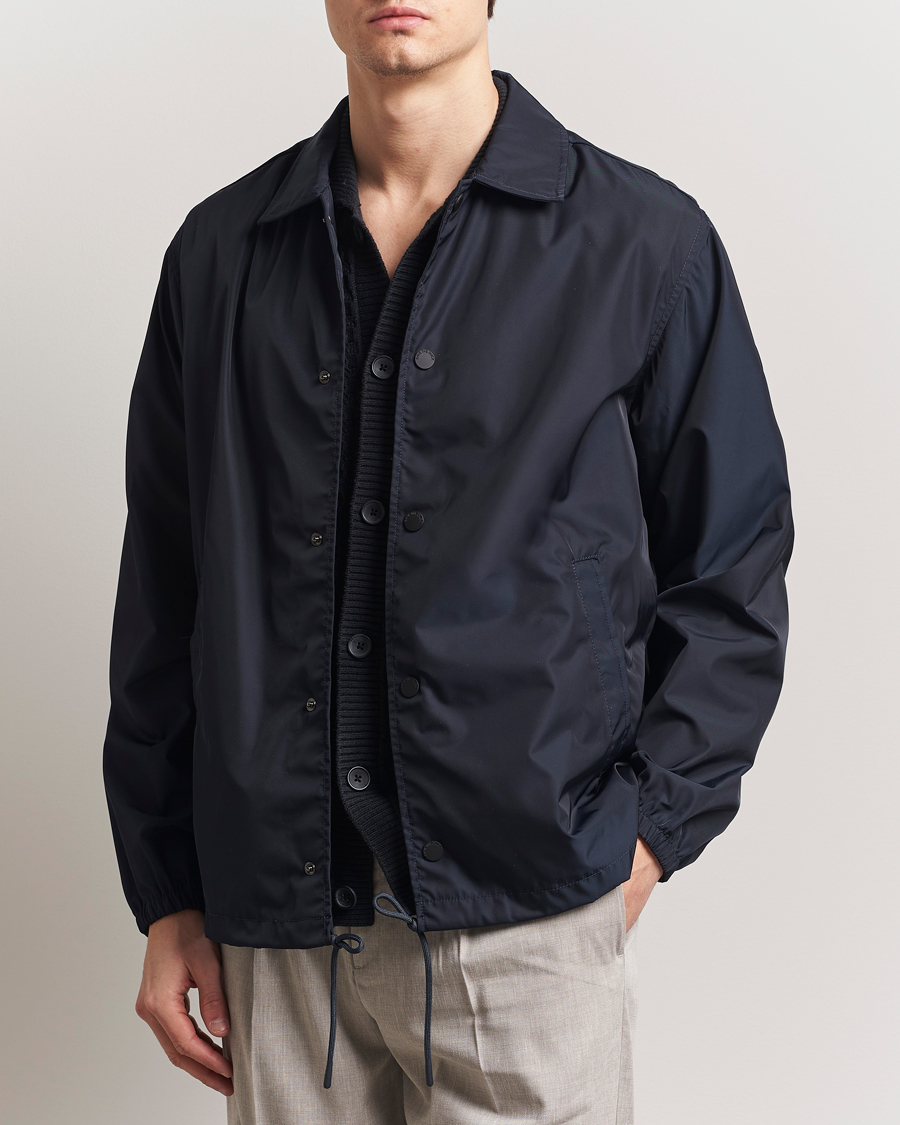 Save The Duck Prince Wind/Water Resistant Coach Jacket Blue Black
