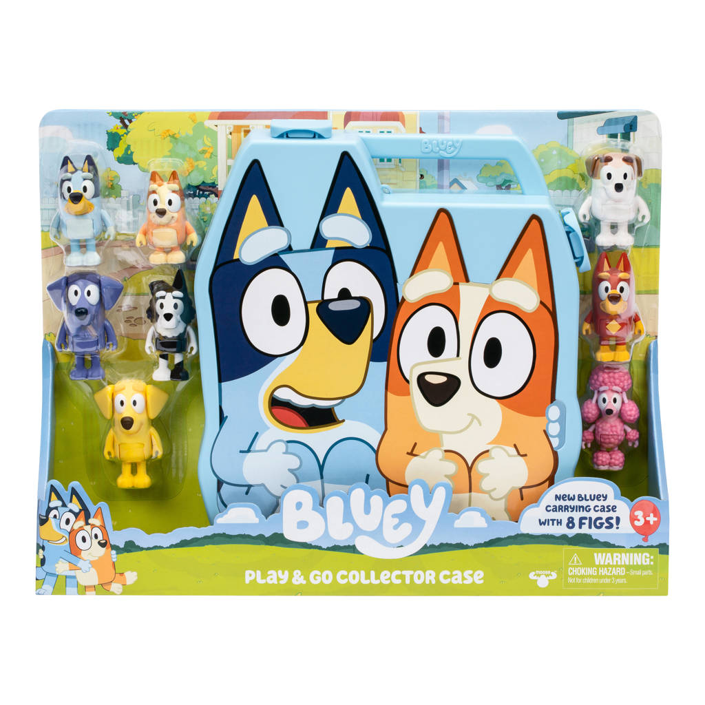Bluey Verzamelkoffer met 8 speelfiguren Deluxe set