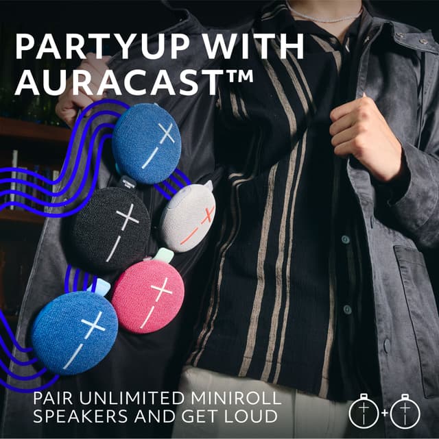 Ultimate Ears MINIROLL bærbar højttaler (pink)