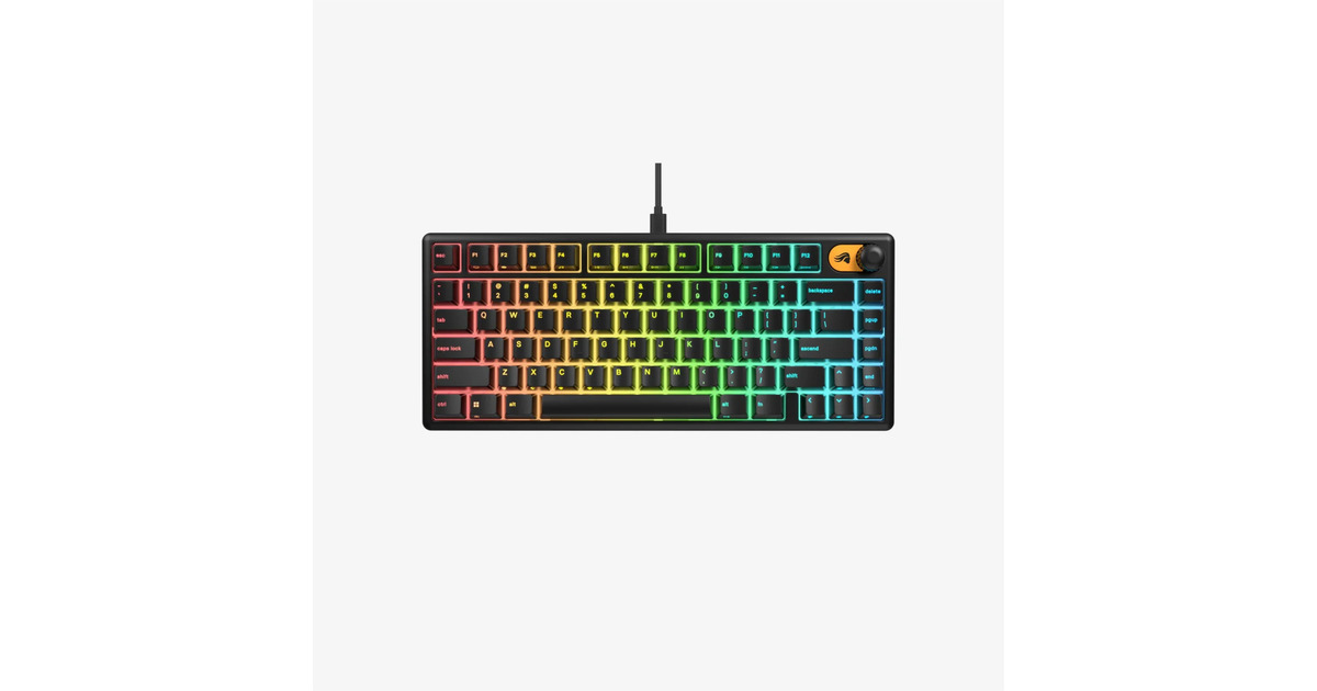 GloriousGMBK 75%, gaming toetsenbord  (Zwart, US lay-out, Membraan, 75%, RGB)