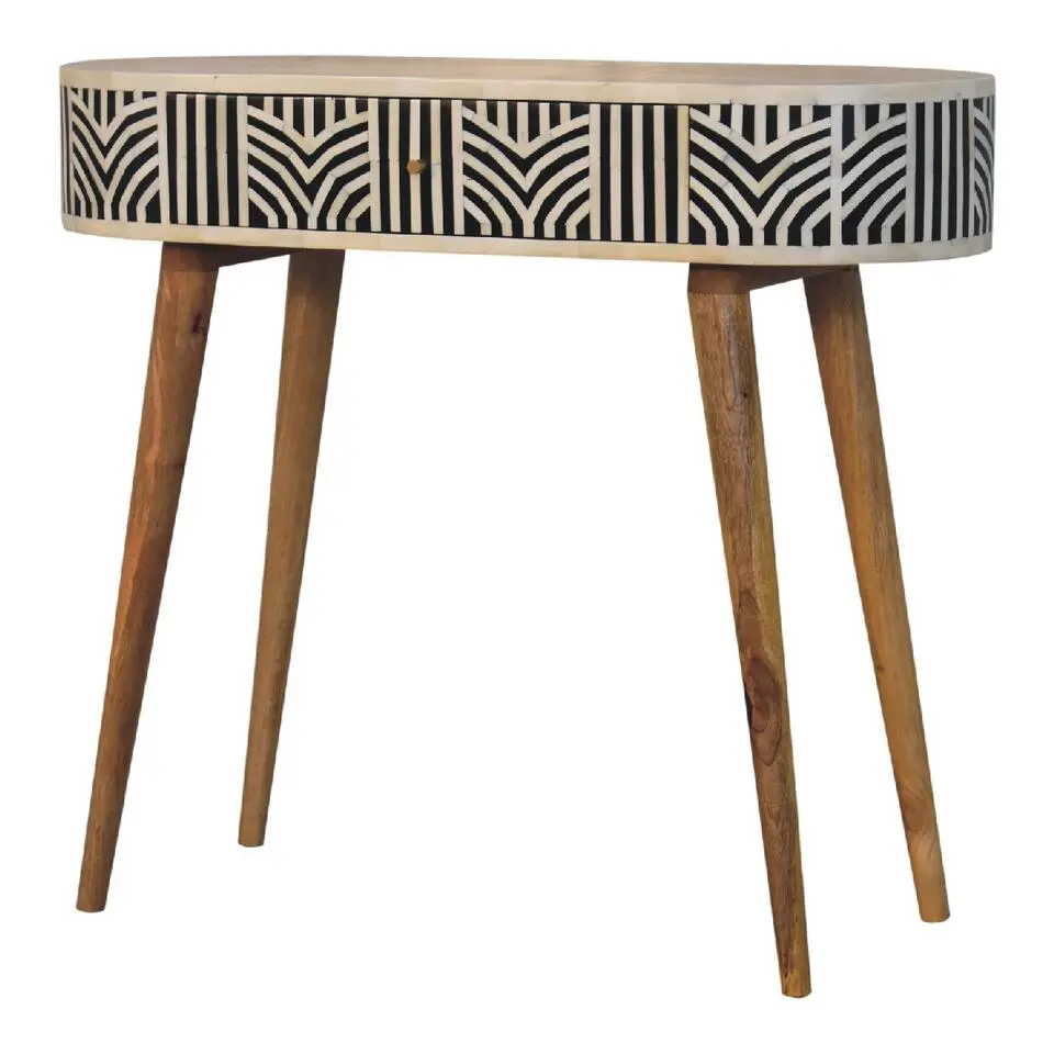 Artisan Furniture Solid hout Edessa Sidetable Tafel met Bone Inlay