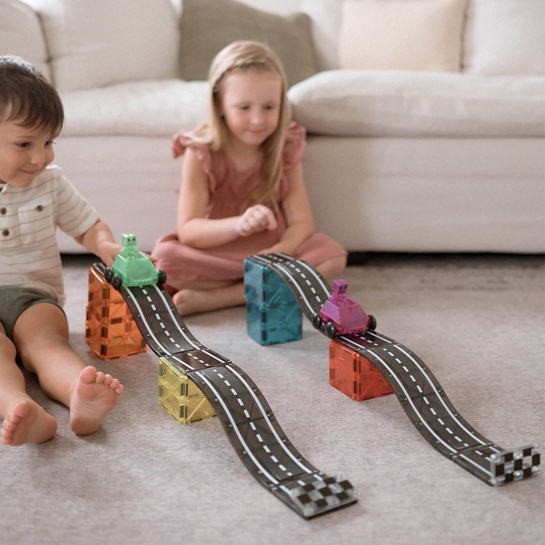 MAGNA-TILES autobaan downhill duo - 40st