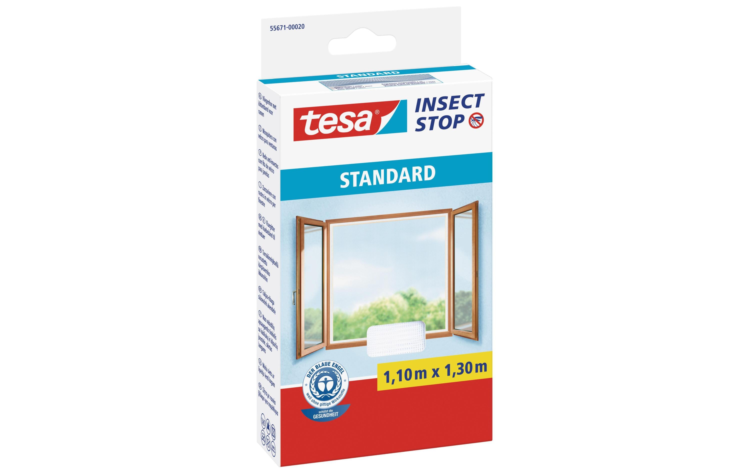 Fliegengitter Insect Stop Standard 1.1x1.3m weissInsektenschutz für Fenster, 1,1 m x 1,3 m, weiss