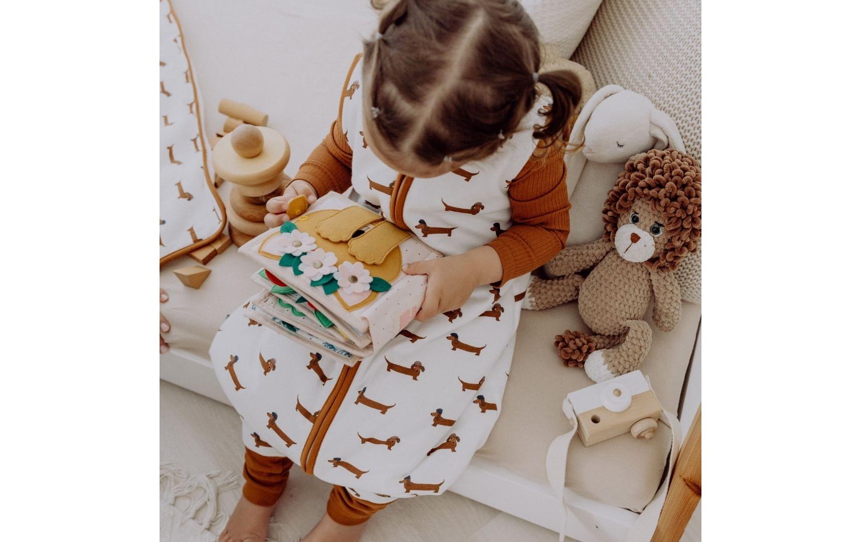 Baby-Ganzjahrschlafsack Jumper Dackel 70 cmGanzjahresschlafsack mit Füssen für Babys