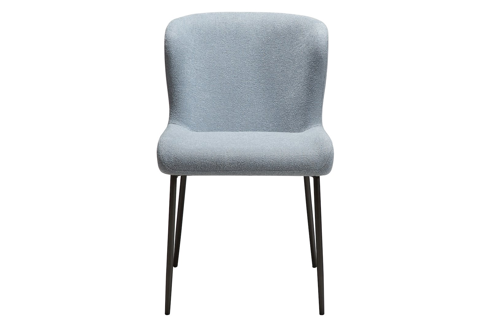 Glam spisestol Tekstil Bouclé Tåget blå og antikk metall ben