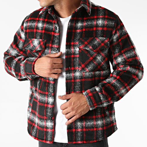 Veste Carreaux Noir Rouge