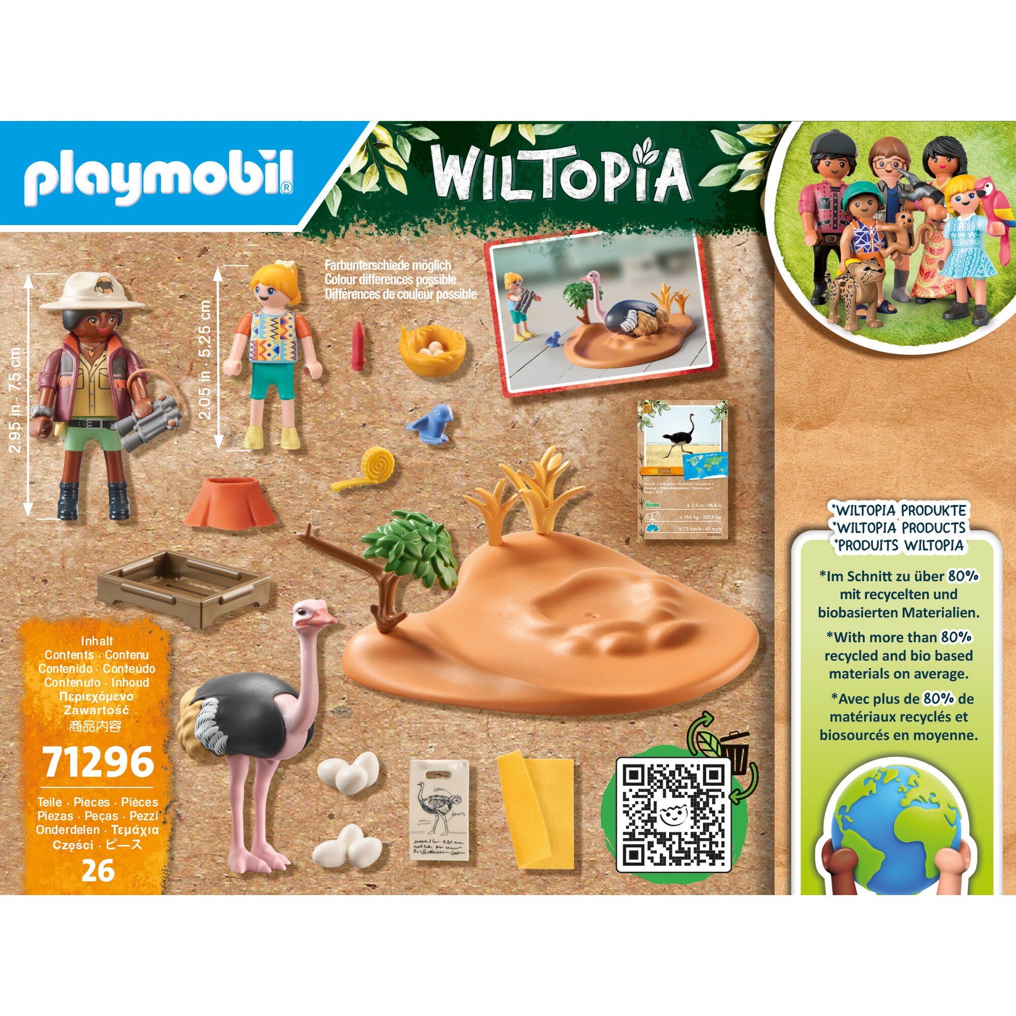 PLAYMOBIL Konstruktionsspielzeug Wiltopia Zu Gast bei Papa Strauß