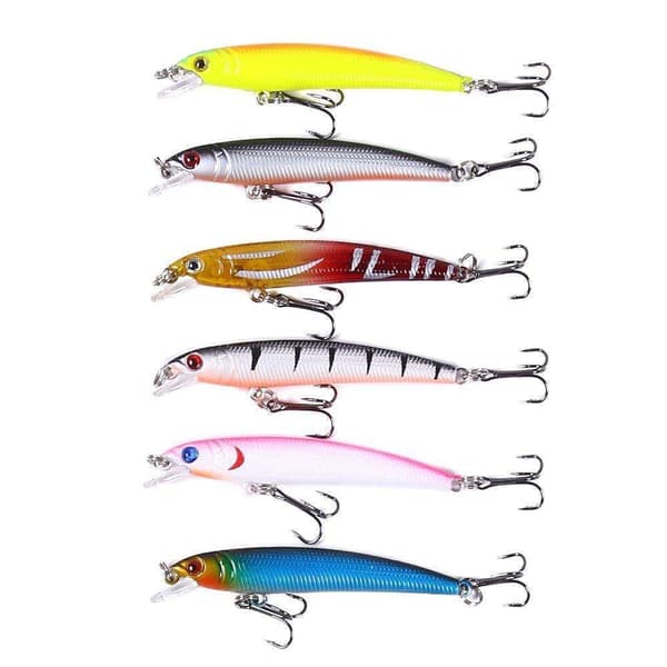 43-paks fiskeslukwobbler, Minnow blandet