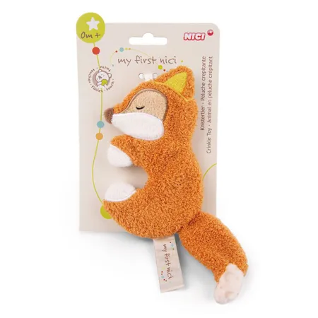 NICI Knistertier Fuchs Finni auf Header Karte, 14 cm