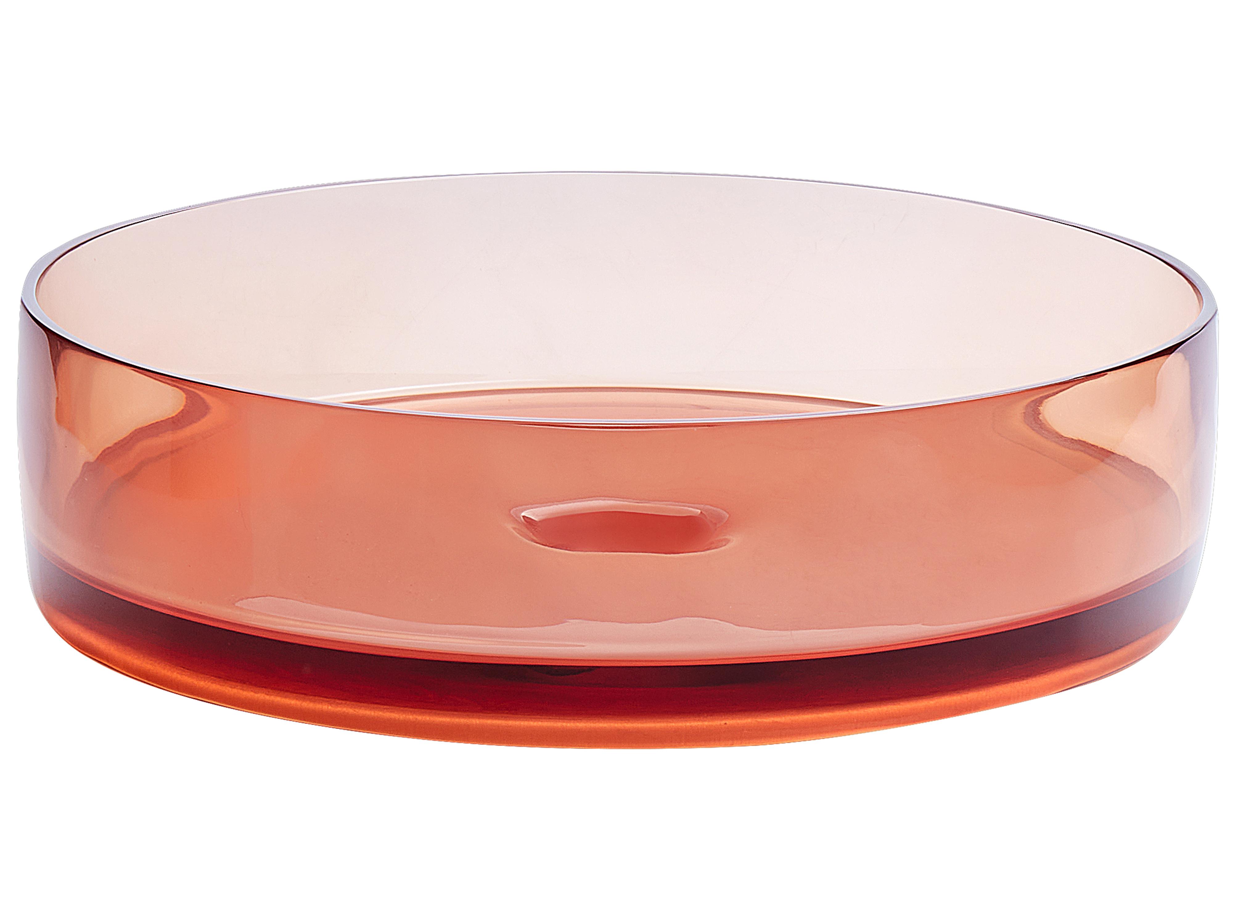 Wastafel voor aanrechtblad TOLOSA ⌀ 36 cm Solid surface Lichtrood
