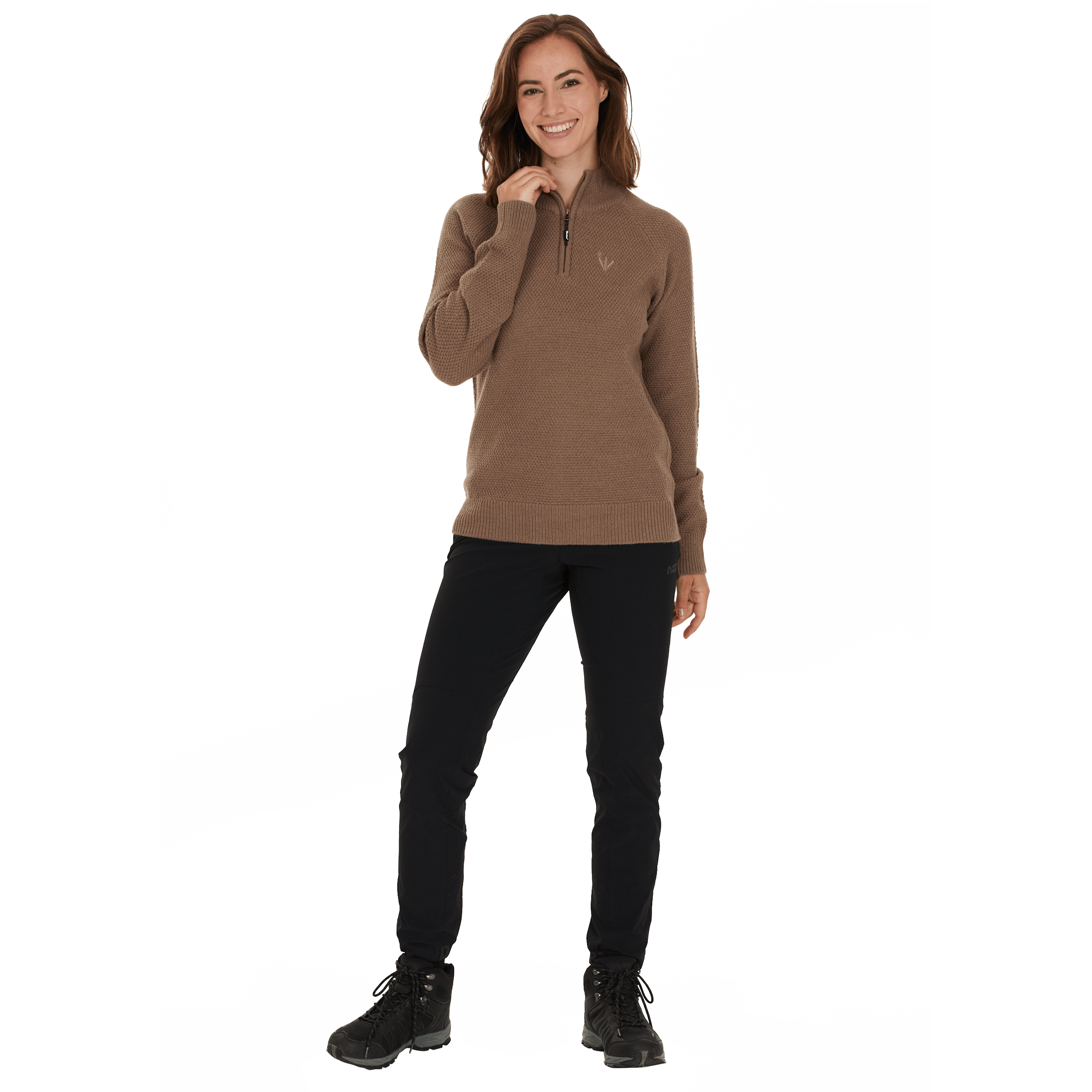 Vertical Kamryna W 1/2 Zip Knit Sweater - Mellomlag